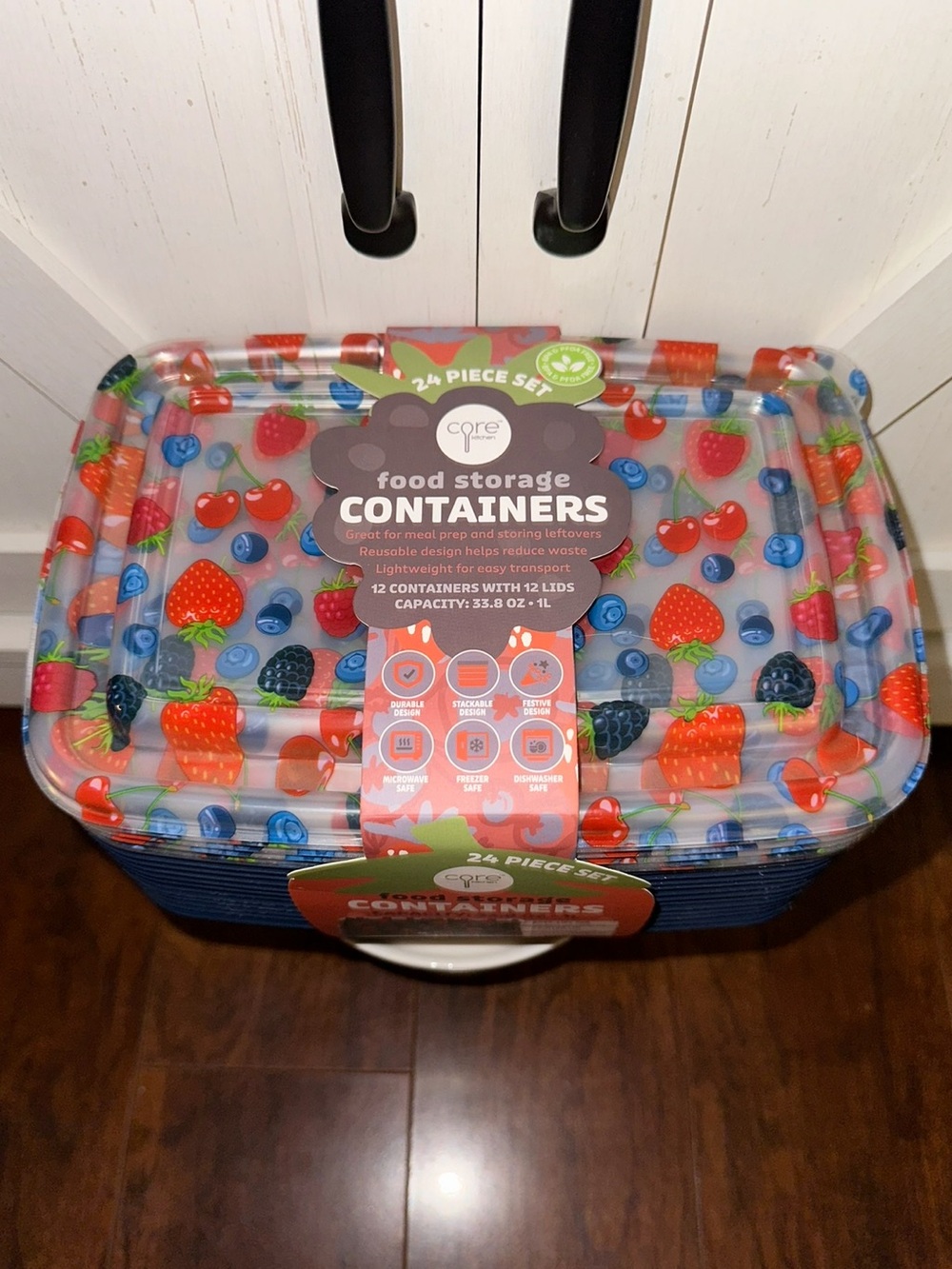Strawberry, Blueberry, & Cherry Core Food Storage Containers